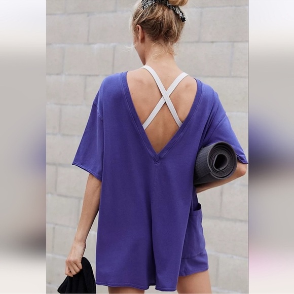 FREE PEOPLE MOVEMENT Casual Hot Shot Tee Romper Size X-Small New - Picture 4 of 16